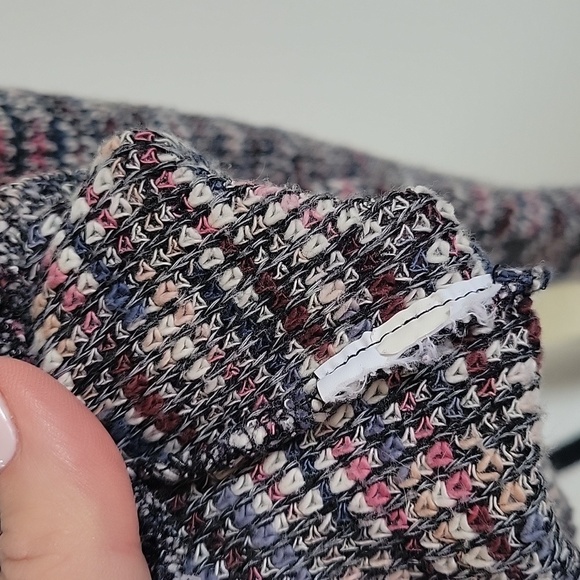 Madewell Multicolored Black Pink Knit Sweater Top- Women size Large - Picture 9 of 9